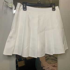 White tennis skirt